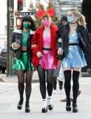 Camila Mendes, Lili Reinhart and Madelaine Petsch, Leggy Heading to Vanessa Morgan’s Baby Shower