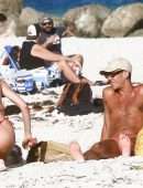 Candice Swanepoel Booty in Tiny Red Bikini at the Beach in Miami Beach