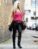 Caprice Bourret Pokies Outside a Recording Studio in London