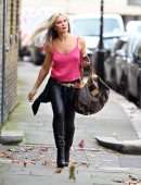 Caprice Bourret Pokies Outside a Recording Studio in London
