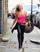 Caprice Bourret Pokies Outside a Recording Studio in London
