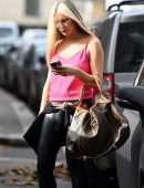 Caprice Bourret Pokies Outside a Recording Studio in London