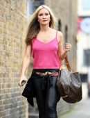 Caprice Bourret Pokies Outside a Recording Studio in London