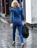 Charlotte Hawkins Booty Stuns in Denim Jumpsuit in London