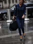 Charlotte Hawkins Booty Stuns in Denim Jumpsuit in London