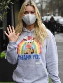 Christine McGuinness Leggy in Tights, Out and About in Wilmslow