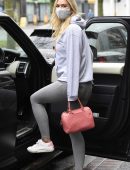 Christine McGuinness Leggy in Tights, Out and About in Wilmslow