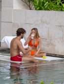 Delilah Belle Hamlin in Bikini at the Pool in Riviera Maya
