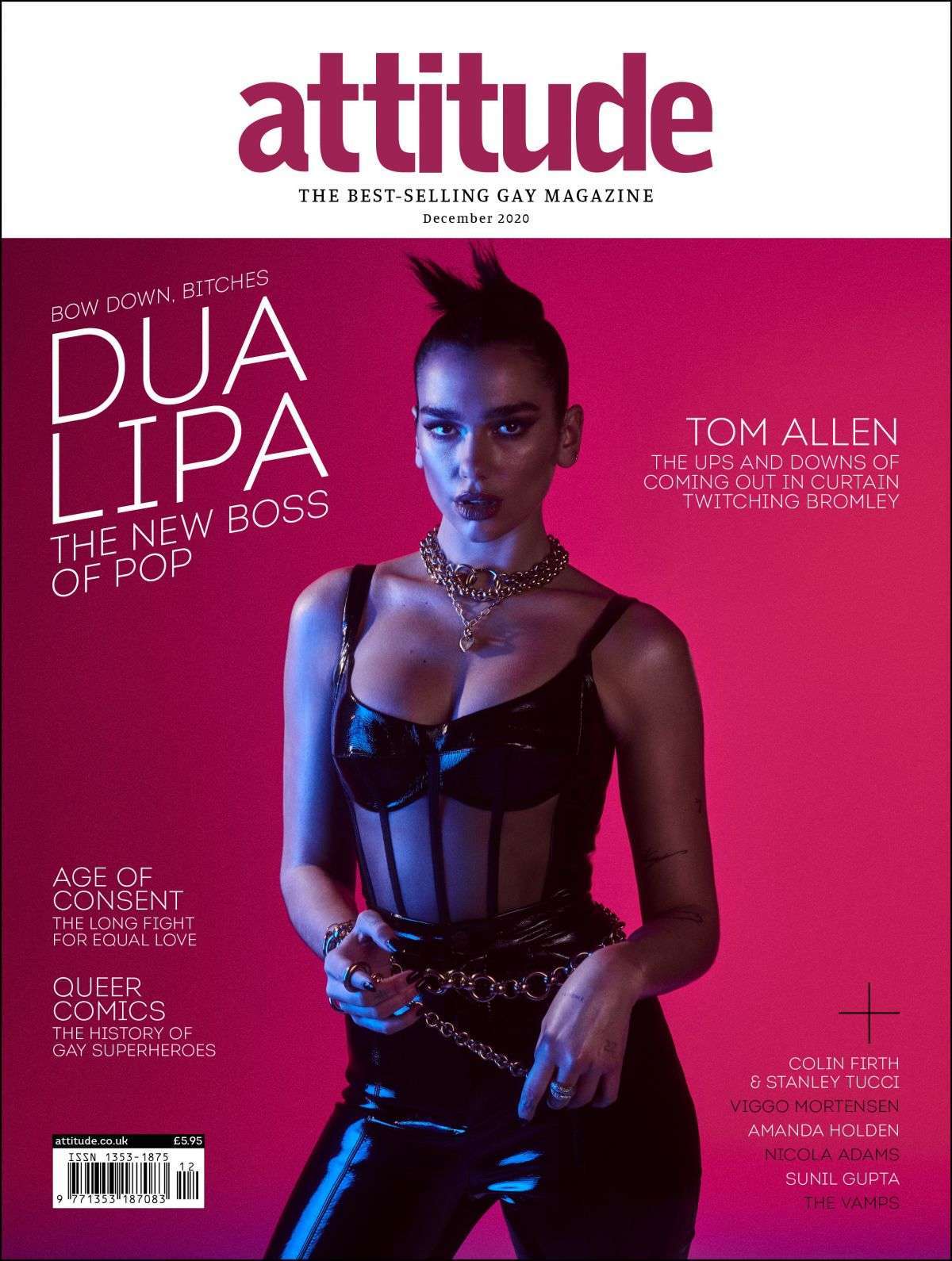 Dua Lipa in Attitude Magazine - December 2020