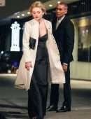 Emily Alyn Lind Cleavage on the “Gossip Girl” Movie Set in New York