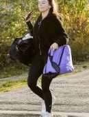 Faye Brookes Leaving Dancing on Ice Training in Manchester