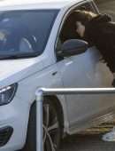 Faye Brookes Leaving Dancing on Ice Training in Manchester