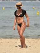 Francesca Allen Booty in Bikini on the Beach in Dubai