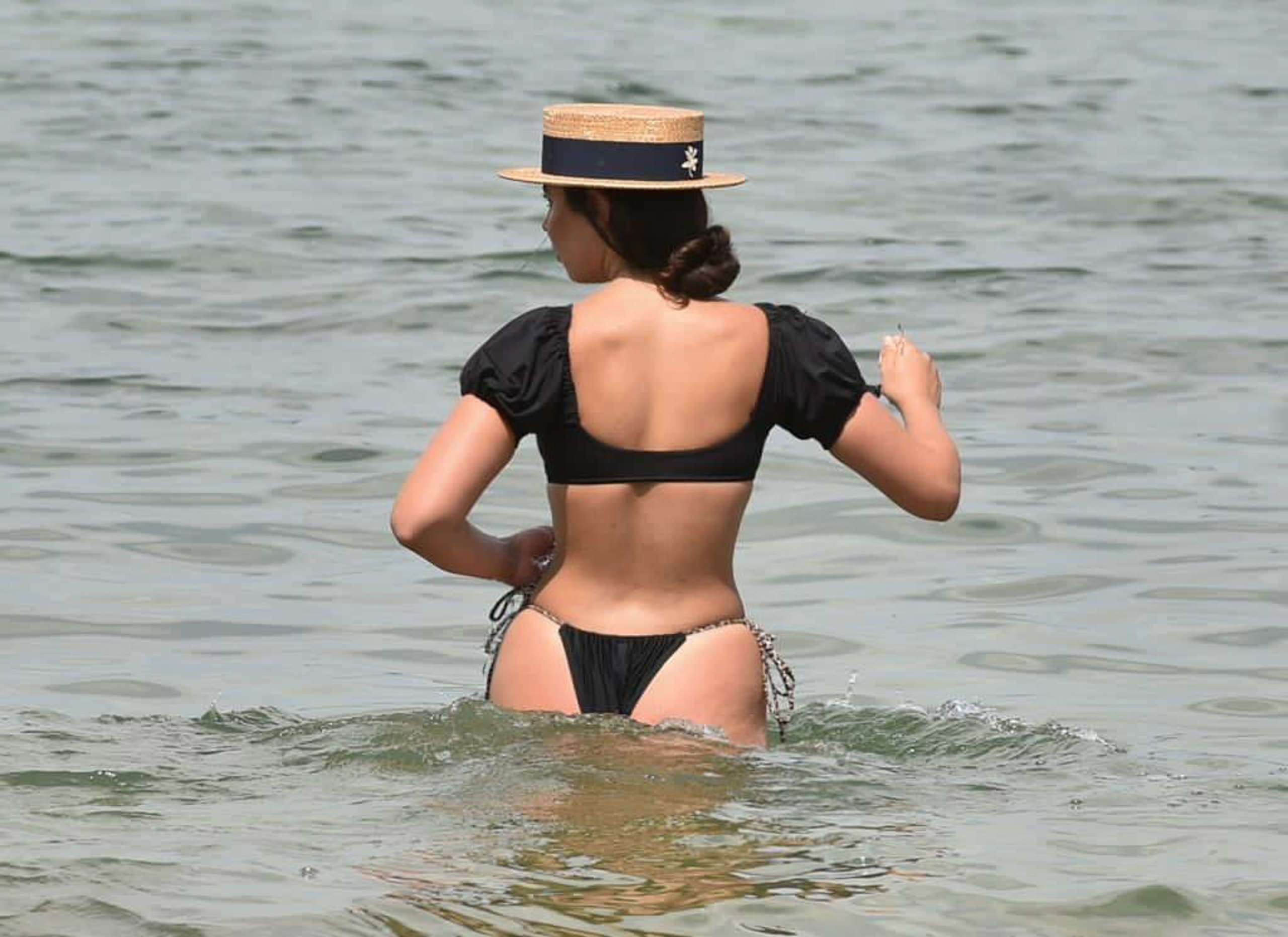 Francesca Allen Booty in Bikini on the Beach in Dubai