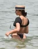 Francesca Allen Booty in Bikini on the Beach in Dubai