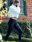 Hailey Baldwin Leaving a Private Pilates Class in Los Angeles