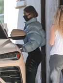 Hailey Baldwin Leaving a Private Pilates Class in Los Angeles