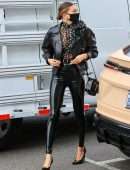 Hailey Baldwin Leggy, Outside her Stylist's Office in Los Angeles