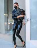 Hailey Baldwin Leggy, Outside her Stylist's Office in Los Angeles