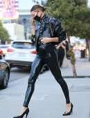 Hailey Baldwin Leggy, Outside her Stylist's Office in Los Angeles