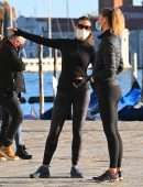 Hayley Atwell Out for a Walk with a Friend in Venice