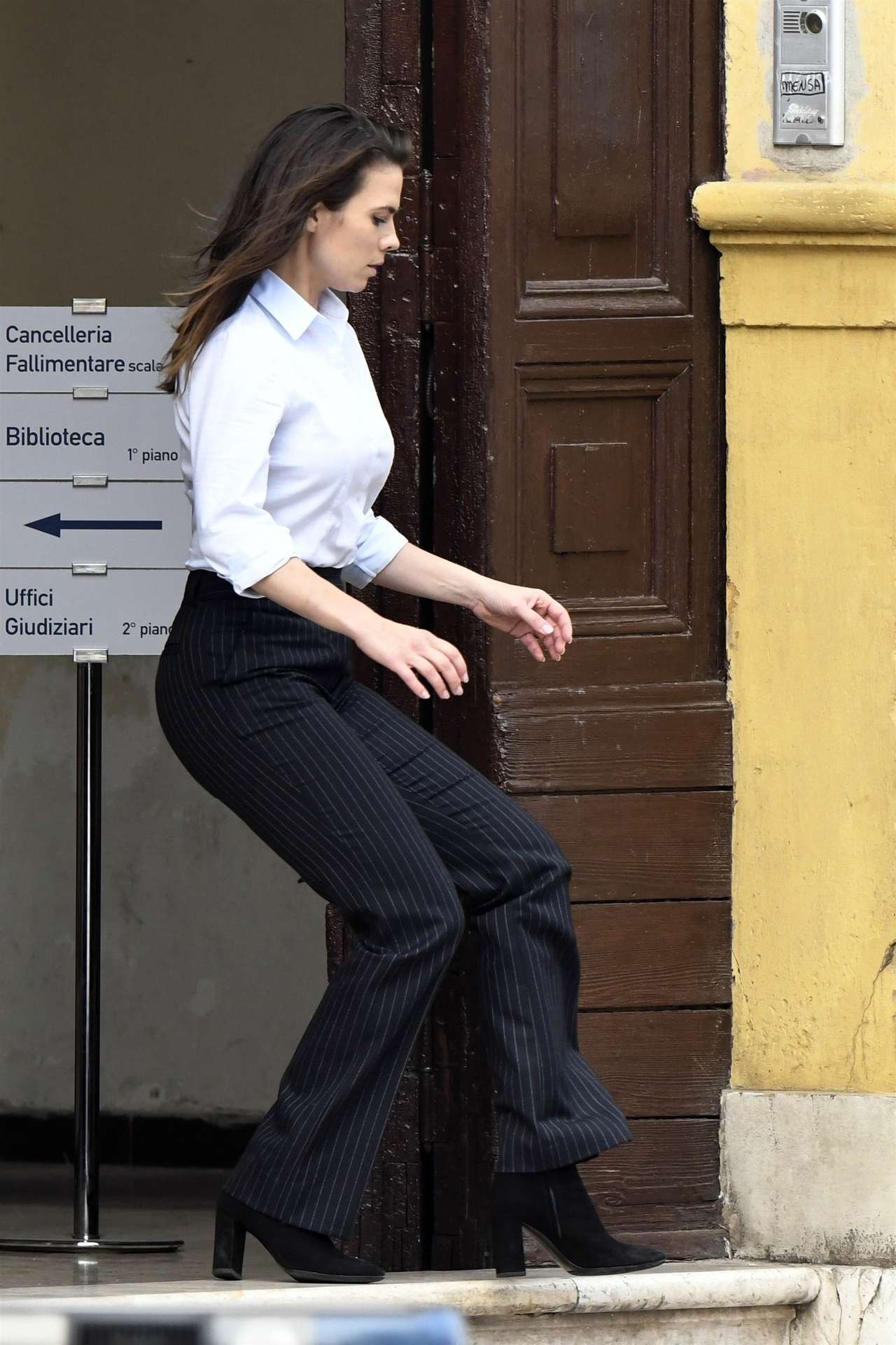 Hayley Atwell on the Set of 'Mission Impossible 7' in Rome