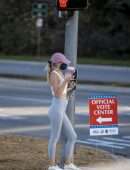 Hayley Roberts Booty in Leggings Out in Calabasas