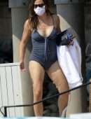 Jennifer Garner in Swimsuit at the Beach in Malibu