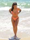 Kayleigh Morris Booty in Bikini on the Beach during Holiday in Cyprus