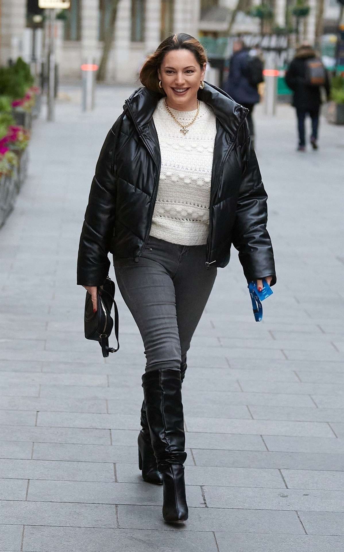 Kelly Brook Outside iHeartRadio in London