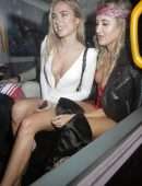 Kimberley Garner Leggy and Cleavage Outside Lou Lou's in London