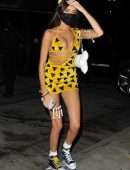 Madison Beer Leggy, Out for Halloween in West Hollywood