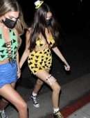 Madison Beer Leggy, Out for Halloween in West Hollywood