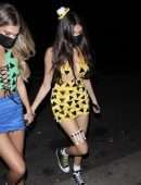 Madison Beer Leggy, Out for Halloween in West Hollywood