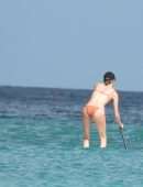 Martha Hunt in Bikini Paddleboarding in Tulum
