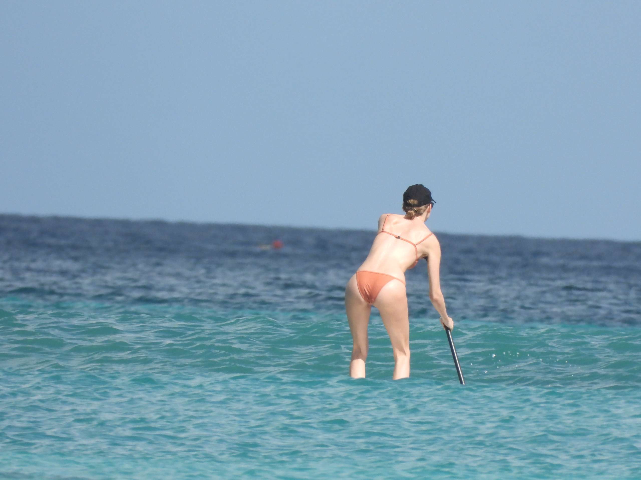 Martha Hunt in Bikini Paddleboarding in Tulum