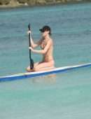 Martha Hunt in Bikini Paddleboarding in Tulum