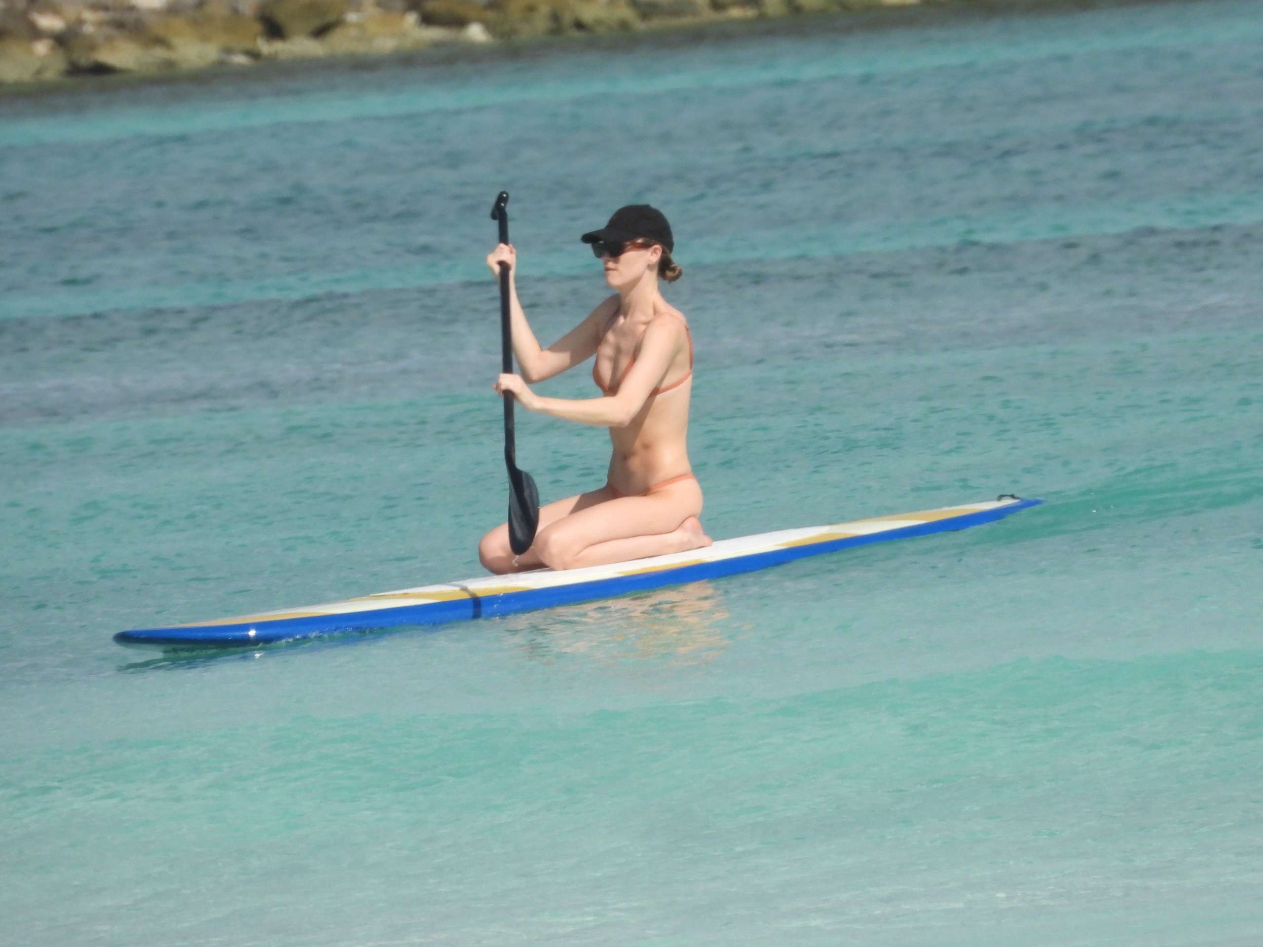 Martha Hunt in Bikini Paddleboarding in Tulum