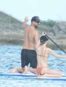 Martha Hunt in Bikini Paddleboarding in Tulum