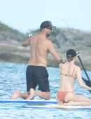 Martha Hunt in Bikini Paddleboarding in Tulum