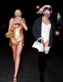 Noah Cyrus Leggy and Tana Mongeau Out for Halloween in Hollywood
