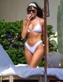 Olivia Culpo Booty in Tiny White Bikini in Cabo San Lucas