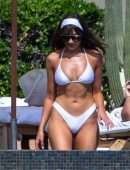 Olivia Culpo Booty in Tiny White Bikini in Cabo San Lucas