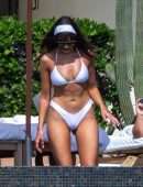 Olivia Culpo Booty in Tiny White Bikini in Cabo San Lucas