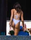 Olivia Culpo Booty in Tiny White Bikini in Cabo San Lucas