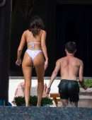 Olivia Culpo Booty in Tiny White Bikini in Cabo San Lucas
