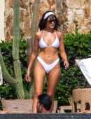 Olivia Culpo Booty in Tiny White Bikini in Cabo San Lucas