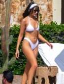 Olivia Culpo Booty in Tiny White Bikini in Cabo San Lucas
