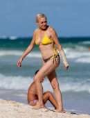 Rose McGowan in Bikini on the Beach in Tulum