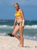 Rose McGowan in Bikini on the Beach in Tulum